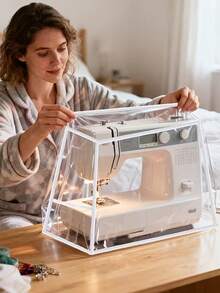 1/2/3/4pcs Sewing Machine Cover Transparent Dustproof Cover PVC Material Sewing Machine Protective Cover Sewing Storage - Multicolor - View 1