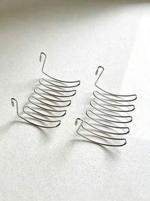 5pcs/1set Stainless Steel Kitchen Sink Edge Hanging Drain Rack, Drill-Free Multi-Function Storage Basket, Utensil And Knife Holder, Space-Saving Kitchen Countertop Organizer Rack, Suitable For Storing Sponges, Dishcloths And Kitchen Accessories - Silver - View 8