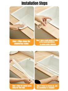 3pcs Premium Silicone Suction Cup Splash Guard Bathroom Sink Splash Guard Kitchen Sink Splash Guard Faucet Splash Guard Integrated Suction Cup Splash Guard Kitchen Countertop Splash Guard Bathroom Extended Sink Splash Guard Cleaning Countertop Glass Tile Squeegee Board Special Offer (Splash Guard + Squeegee Board 2pcs Set) - Water Baffle - View 7