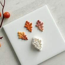 1pc/3pcs Set Autumn 3 Different Shaped Leaf Soft Clay Earring Molds, For DIY Jewelry Pendant, Soft Clay Jewelry Handmade Cutting Tools - White - View 7