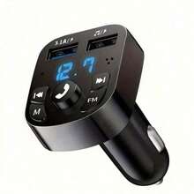 1pc Car Wireless 5.3 FM Transmitter, Hands-Free MP3 Player, Dual USB And PD Fast Charging Ports, Car Radio Adapter, Car Accessories - one-size - View 8