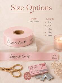 客製化 25mm 個性化 DIY 緞帶,禮品包裝,生日、婚禮、週年紀念,編織緞帶蝴蝶結裝飾禮品,學校用品,開學季 - 彩色 - 查看 3