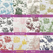 Tecido Jacquard Estampado Toile de Jouy Para Decoração 2,80m de Largura Diversas Cores e Tamanhos - Toile de Jouy - Visão 3