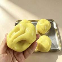 1pc Potato Mash Ice Cream Ball Handmade DIY Stress Relief Squeeze Toy, Popular Crunchy Sound - Multicolor - View 9
