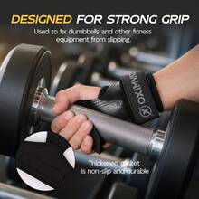 FIVING Palm Pads Gym Grips With D-Ring Stainless Steel, Anti-Slip Callus Guards Hand Protection For Weightlifting Deadlift Pull-Ups Barbell Row, Non-Slip Grip Pads For Men Women Training - Black - View 7
