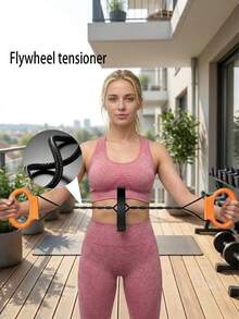 Flywheel Resistance Trainer, Provides Damping Sensation During Pulling And Retracting, Compact And Portable, Foldable For Storage, Unisex, Suitable For Home, Outdoor, Yoga And Gym Use - Multicolor - View 3