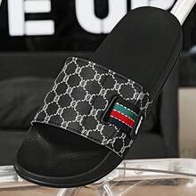 36-50 Plus Size Men's Slippers, Large Size, EVA Lightweight Soft, Anti-Slip Slippers, Wear-Resistant Thick Sole, Open Toe Sandals, Daily Wear And Outdoor Beach - 1993-black - View 7