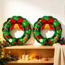 Christmas Wreath Balloons Christmas House Decoration Hanging Balls Christmas New Year Party Decor - Multicolor - View 2