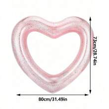 Transparent Sequin Heart Inflatable Float, Eye-Catching Decoration For Weddings, Engagements, Beach Parties And Summer Pool Themed Events - Love - View 6