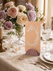 Cirelle Wooden Table Number Holders, Wedding Table Number Holders, Semi-Circular Wooden Table Card Holders, Suitable For Offices, Photos, Menus, Banquets, Parties, Restaurants, Retail Stores, And Event Decorations - Multicolor - View 7