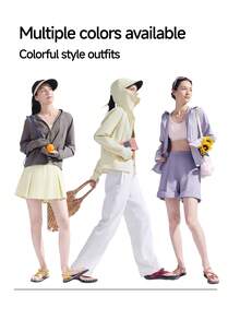 Beneunder Women's Full-Coverage Sun-Protective Jacket (Loose Fit) AL008 - Apricot - View 6