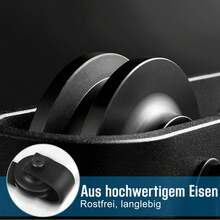Schiebetürbeschlag Set aus Kohlenstoffstahl für Schiebetür, Laufschienen-System bis 130kg Tragkraft mit Sprungschutz und Türbegrenzern - 366 cm - Übersicht 7