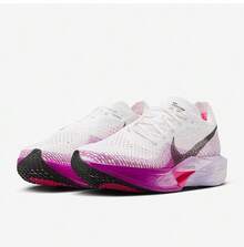 Nike New Women's ZOOM X VAPORFLY Cushioned Road Racing Running Shoes DV4130-104 - White Purple - View 1
