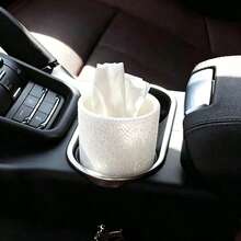 1pc Car Coin Storage Box, Multifunctional Car Mini Trash Can With Lid, Desktop Storage, Ashtray, Storage Box, Car Cup Holder. Suitable For In-Car Waste. Car Trash Can, Suitable For Storing Small Items In The Car. - Color - View 4