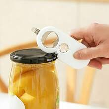 1pc Multifunctional Jar & Bottle Opener Ergonomic Effortless Lid Twist Tool For Seniors Weak Hands Works For Jars Beer Bottles Cans Pull Tabs Kitchen Gadget Holiday Gift - Multicolor - View 12