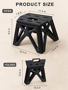 Foldable Foot Stool Can Hold 440 Lbs - 9 Inch Sturdy Foldable Foot Stool With Non-Slip Base, Space-Saving For Kitchen, Bathroom, Camping - Multicolor - View 6