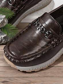 2026 New Korean Style Kids Casual Slip-On Lightweight Versatile Non-Slip Bean Sole Shoes - Coffee Brown - View 5
