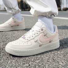 Nike New AF1 Air Force 1 Minimalist Versatile Wear-Resistant Women's Low-Top Casual Sneakers - Beige/Pink - View 5