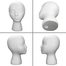 Stand Pajangan Kepala Manekin Busa 11 Inci untuk Wig, Kacamata, Topi, dan Ekstensi Rambut - View 5