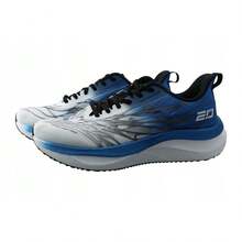Blue Synthetic Men's Road Running Shoes, Lightweight Breathable Athletic Sneakers For Outdoor Training - Blue - View 2