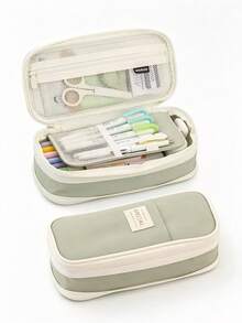 Estuche de lápices multifuncional de gran capacidad para estudiantes, bolsa de lápices portátil de gran tamaño, caja de almacenamiento, soporte para lápices, regalo de vuelta a la escuela, primer día de escuela - Multicolor - Ver 9