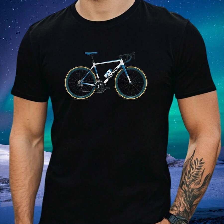 Herren-T-Shirt für Straßenradfahrer, aus Baumwolle, hochwertig, mit Aufdruck und einzigartigem Motiv, erhältlich in vielen Größen von S bis 5XL.
