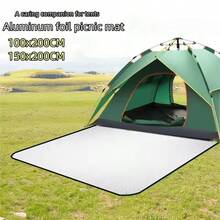 Moisture-Proof Mat, Outdoor Tent, Waterproof & Cool-Resistant, Multi-Person Use, Thickened, Portable, Foldable, Park Mat, Picnic Mat - Silver - View 2