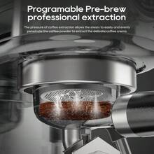 HiBREW H10B Semi-Automatic Espresso Machine, Stainless Steel Body, 51mm Portafilter, 1.3L Large Capacity Removable Water Tank, OPV Overpressure Protection, Visual Pressure Gauge, Supports Hot And Cold Extraction, Customizable Settings - 查看 8