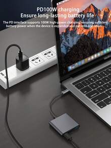 3-In-1 Type-C Multi-Function Hub, Type-C Adapter With 4K HDTV, USB3.0 And USB-C Charging Port, Digital AV Splitter For MacBook, Galaxy S8/S9 And Laptops. (Please Ensure Your Phone Supports HDTV Connection Before Purchase) - Multicolor - View 6