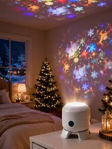LED Dynamic Projection Light, Creative Ocean, Snowflake, Snowman Projection Night Light, Suitable For Room, Living Room, Party, Holiday, Birthday Decoration Gift Atmosphere Projection Light - Projector Lamp - View 5