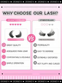 GROINNEYA 256/320PCS Large Capacity Individual Lashes 80-200D Thick Dramatic Lash Clusters 12-26mm Ultra Long Cluster Eyelashes Volume 5D Cluster Lashes For DIY,Single Cluster Eyelashes For Extension,Perfect For Party And Date,Lash Tech Supplies - C - View 5