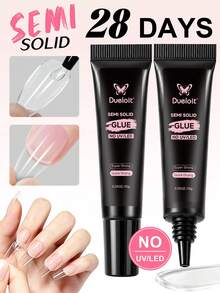 1/2pcs 10g Super Strong Nail Glue, Suitable For Nail Extensions, Fast Drying Semi-Solid, Long Lasting, No UV Light Required - 10g - View 9