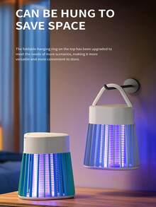 Bug Zapper For Outdoor Mini Electric Mosquito Zapper Portable Camp Mosquito Lamp ,Rechargeable Indoor Fly Zapper, Electric Fly Traps For Home And Camping Indoor/Outdoor Electric Flying Insects Zapper - Grey - View 7