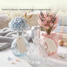 Set Containing Six Transparent Glass Vases With Pumpkin Shaped Outlines. Delicate Tabletop Ornaments Fit Indoor Desktop Layout, Also Suitable For Scene Arrangement At Weddings And Various Gatherings. - 6Pcs - View 2
