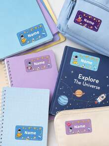 Custom Astronaut Stickers, Cute Personalized Name Tag Stickers, Lunch Boxes And Daily Supplies, Customized Label Decals For Organization, Customizable Name Gift For Friends, Labels Stickers, Personalized Stickers, Birthday, Friendship Day, Christmas - Style D - View 4