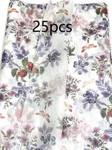 5/15/25/35 Sheets Watercolor Berry Dragonfly Pattern Tissue Paper, Suitable For DIY Crafts, Party Gifts, Bouquet Wrapping, Clothing Packaging And Birthday Gift Decoration - Watercolor Berry Dragonfly - View 6