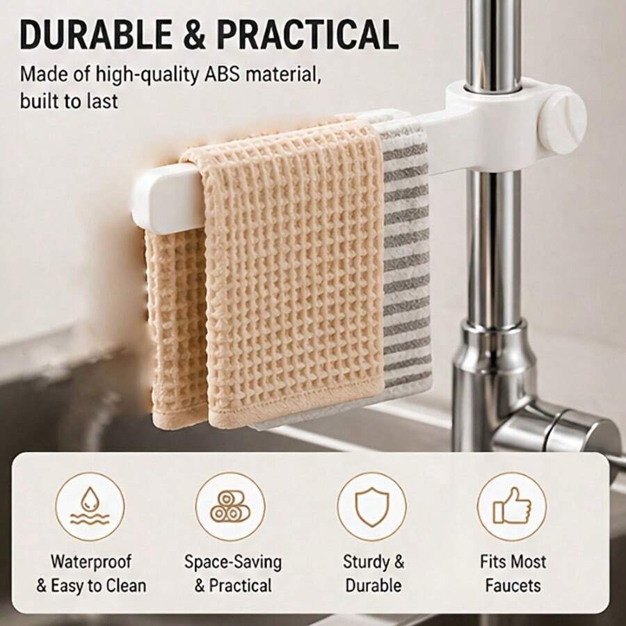 Draining Rack Sink Cloth Storage Rack Multi-Functional Hanging Rack Pot Scrubbing Cloth Storage Rack Home Storage Space-Saving Kitchen Sink Storage Rack Ventilated Draining Quick Drying - Multicolor - View 1