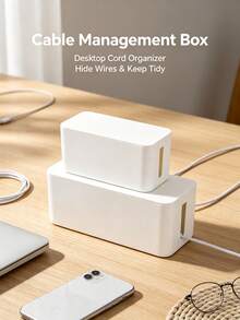 1/6/8pcs Multi-Specification Bamboo Hole Cover Wooden Desktop Socket Power Strip Cable Organizer Box Set, Hidden Cable Winder, Data Cable Management Cover, Japanese Minimalist Socket Management, Suitable For Study, Dining Room, Kitchen, Back To School Gift (Random Style) - Multicolor - View 9