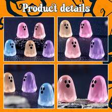 1/50pcs Halloween Ghost Figurines, Glowing Ghost Models, Ghost Decorations, Luminous, Halloween Ghost Decor, Suitable For Fairy Garden, Outdoor Landscape, Halloween Party Decoration - Multicolor - View 9