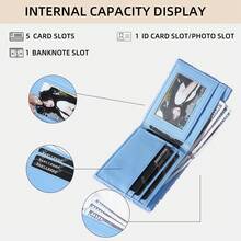 1pc Portable Lightweight Short Wallet For Girls, Towel Fabric Funny Cartoon Expression Embroidered Coin Purse, Multi-Card Slot Fabric Wallet With Transparent ID Window, Suitable For Travel, Commuting, Outdoor, Campus, Shopping, Gift For Teenage Girls - Multicolor - View 7