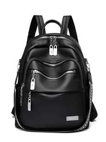 Luxury Women's Designer Brand Backpack With Large Capacity And Multifunctional Travel Backpack High Quality Girl - Black - View 4