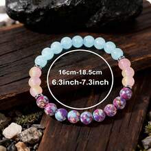 9-In-1 Magic Crystal Elastic Bracelet, Unisex, Symbolizing Peace, Wealth, Prosperity, Good Luck, Love And Protection, Crystal Beads Bring Optimism, Positivity And Confidence, Perfect Gift For Halloween, Christmas, Party, Birthday And Daily Wear - Multicolor - View 2