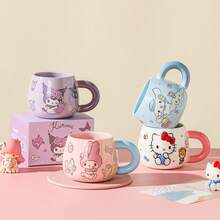 Sanrio Authentic Ceramic Mug Cute Cartoon Girl Style Coffee Cup Home Use Water Cup New Arrival - Multicolor - View 1
