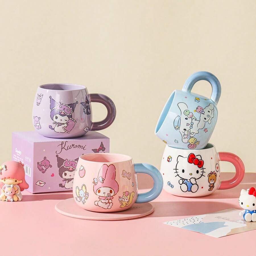 Sanrio Authentic Ceramic Mug Cute Cartoon Girl Style Coffee Cup Home Use Water Cup New Arrival - Multicolor - View 1