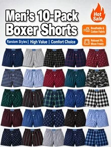 Ckiruv 10-Pack Random Style Men's Aolo Shorts, Dual-Wear Inner/Outer, Lightweight, Exclusive Combo For Students And Teens - Multicolor - View 1