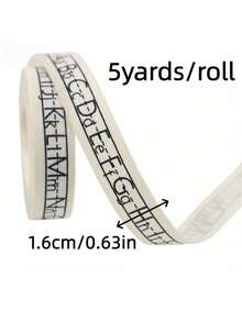 Back To School Campus Letter Ruler Ribbon DIY Handmade Class Teaching Aid, Suitable For Classroom Student Stationery Decoration, Back To School Teacher Appreciation Week Gift Wrapping Material, Youthful And Vibrant Gift Wrapping Ribbon - A - View 13