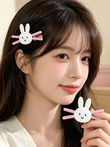 MIFFY Offizielle süße Kawaii Cartoon Kaninchen Haarspangen japanischer Ins Stil süß mädchenhaft Seitenpony Haare 2026 viral Tk Ins Limited Edition - Verschiedenfarbig - Übersicht 4
