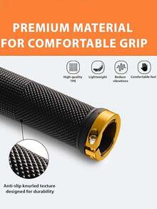 1/2 Pair Bicycle Handlebar Grips, Dual Lock Bicycle Handlebars, Suitable For Small Wheel Bikes, Mountain Bikes, Beach Cruisers, Scooters, Folding Bikes, Soft Non-Slip Rubber Grip Comfortable - Multicolor - View 4