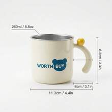 316 Stainless Steel Coffee Mug, Dopamine Style Unique Mugs, Anti-Scald Ergonomic Handle, Portable Coffee Mugs For Student School, Detachable Easy To Clean Tea Cup, Flat Bottom Coffee Mug, Dishwasher Washable Water Cup - Multicolor - View 17