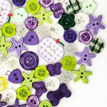 22/33/44/55/66/77/88/99Pcs Random Mixed Purple & Green Resin Buttons, Flower Apple Heart Shaped Decorative Sewing Buttons, DIY Accessories For Doll Clothes, Scrapbooking Crafts, Random Style And Color - Multicolor - View 10